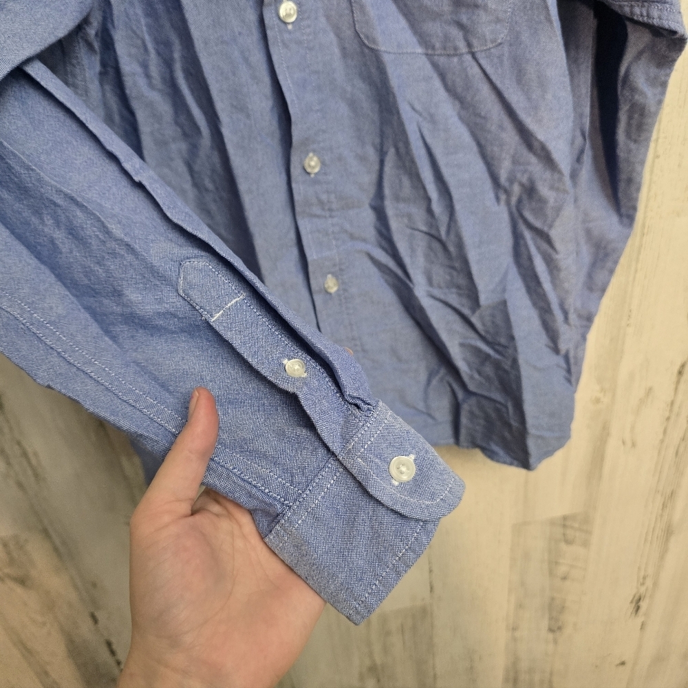 Est 1989 Place Boys Blue Button-Up Shirt Size XL 14 - Picture 3 of 6